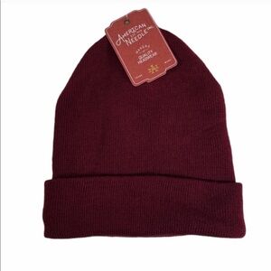 American Needle Red Burgundy Beanie